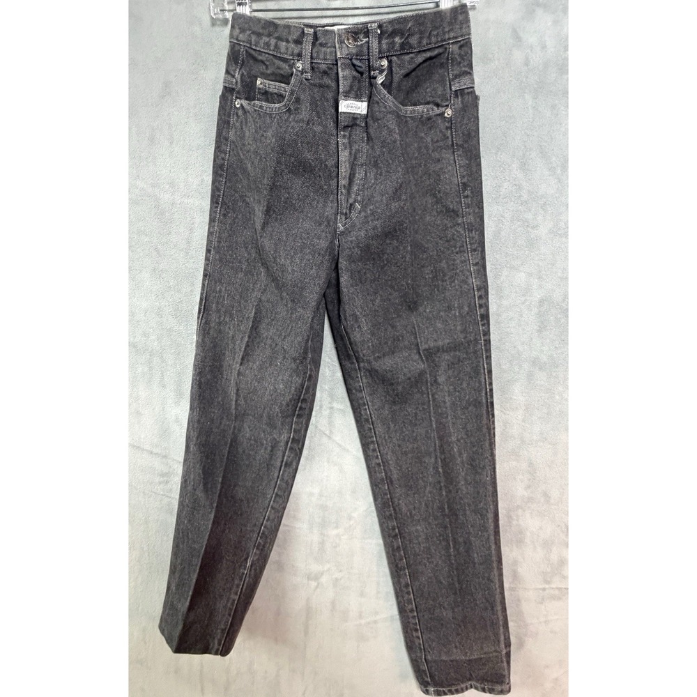 Vintage Marithe Francois Girbaud Jeans Womens 3/4 Black Stone Wash 90s USA